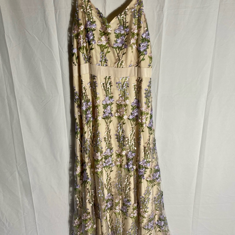 Floral Embroidered Cream Dress